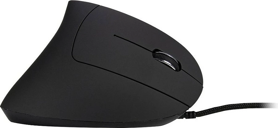Maus Inter-Tech KM-206WR, vertikal, me kabllo USB, 2400 DPI, djathtak, zi/kaltër