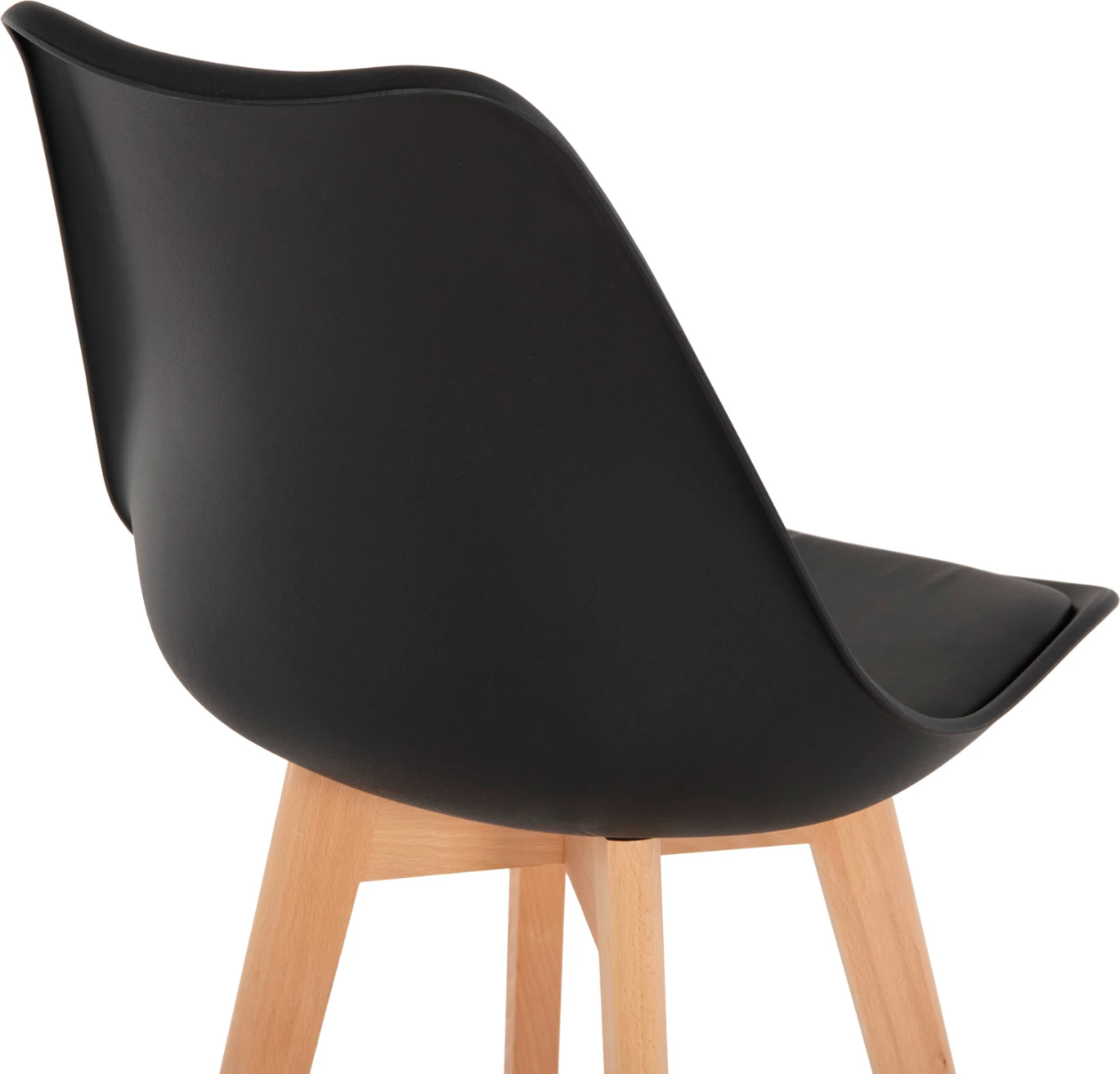 Karrige për bar VEGAS FH8000.22, lartësi mesatare, polipropilenë e zezë, dru ahu natyral, 47x58x103H cm, set prej 4 copash