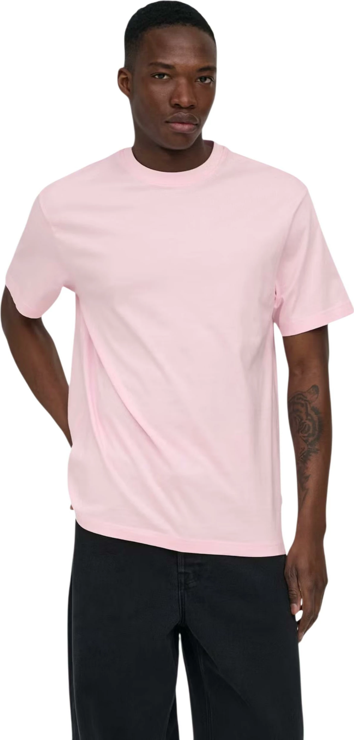Maicë për meshkuj Only & Sons Onsfred Life Rlx SS Tee Noos 22022532, rozë