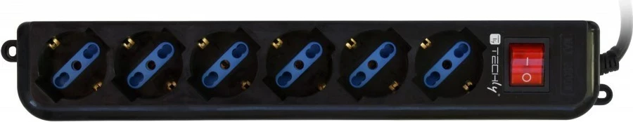 Kabllo vazhduese Techly Power Strip, 1.5m, e zezë