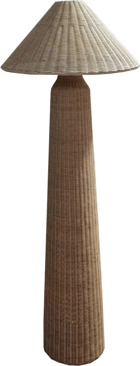 Llambë dyshemeje Mesulus Inart E27 ratan natyral D56.5x150cm