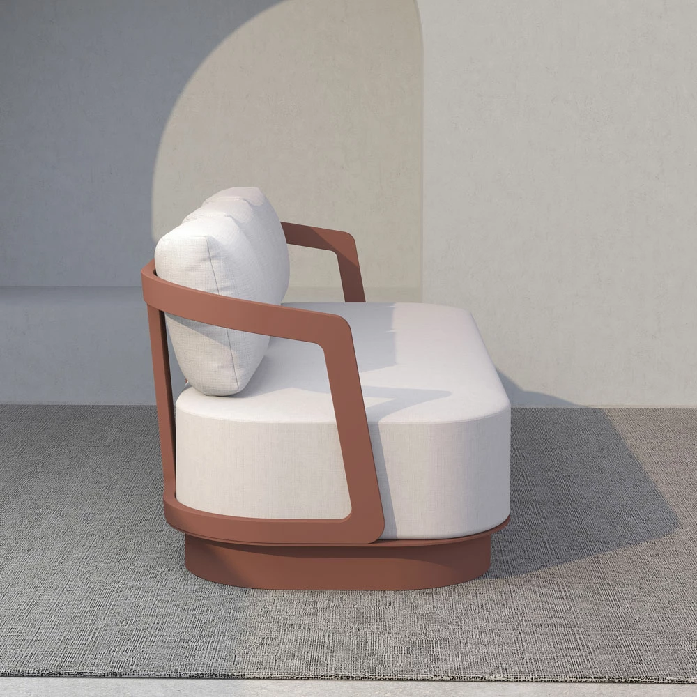 Set lounge TORRE 1+2+2, terrakote, 198x81x66cm