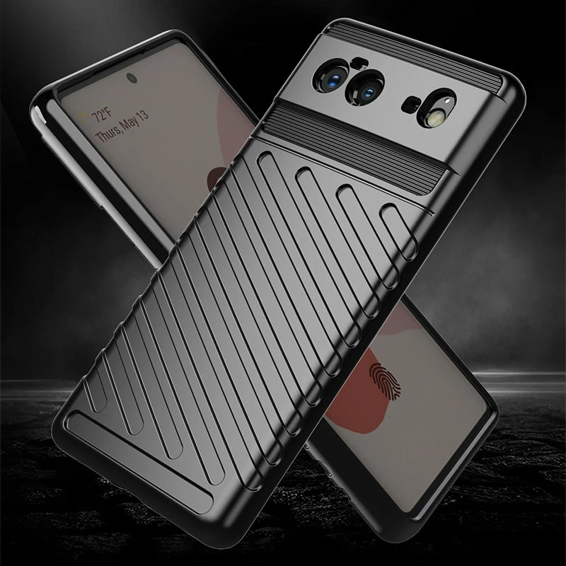Mbështjellës Hurtel Thunder Case për Google Pixel 6, TPU, i zi