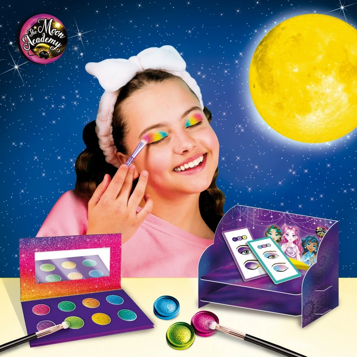 Set kozmetikash për fëmijë The Moon Academy Moonlit Eyeshadow, shumëngjyrësh