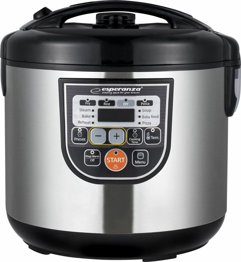 Multicooker Esperanza Cooking Mate EKG011 5L 860W 11 programe, argjendtë, set aksesorësh
