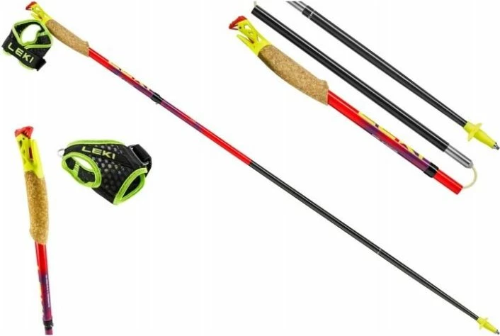 Shkopinj trail running Leki TRL Ultratrail FX One 120cm, të kuq