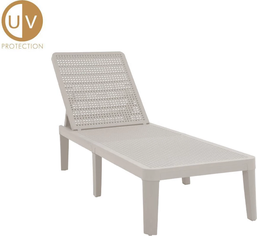 Shezlong Seagull, ngjyrë gri e çelët, 191x55x29