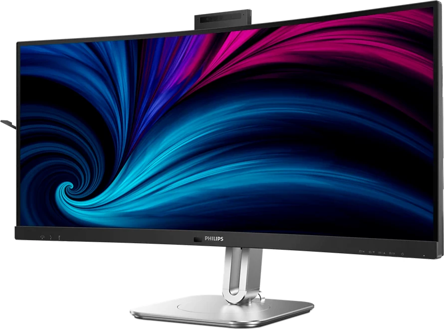 Monitor PHILIPS 34B2U6603CH 34\" i lakuar, WQHD 3440x1440, 120Hz, VA, HDR400, TB4 (PD 100W), webcam 5MP, KVM, RJ45, Charcoal
