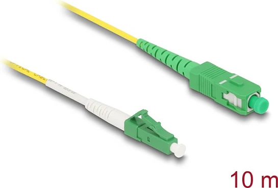 Kabllo fiber optike DeLOCK LC-APC në SC-APC, Simplex Singlemode OS2, 10 m, e verdhë