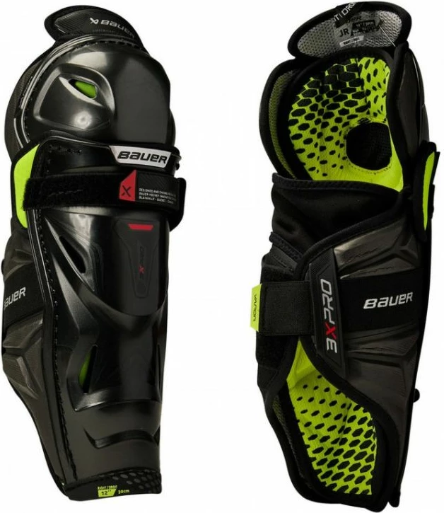 Mbrojtëse gjunjë për hokej Bauer për fëmijë, të zeza dhe të gjelbra