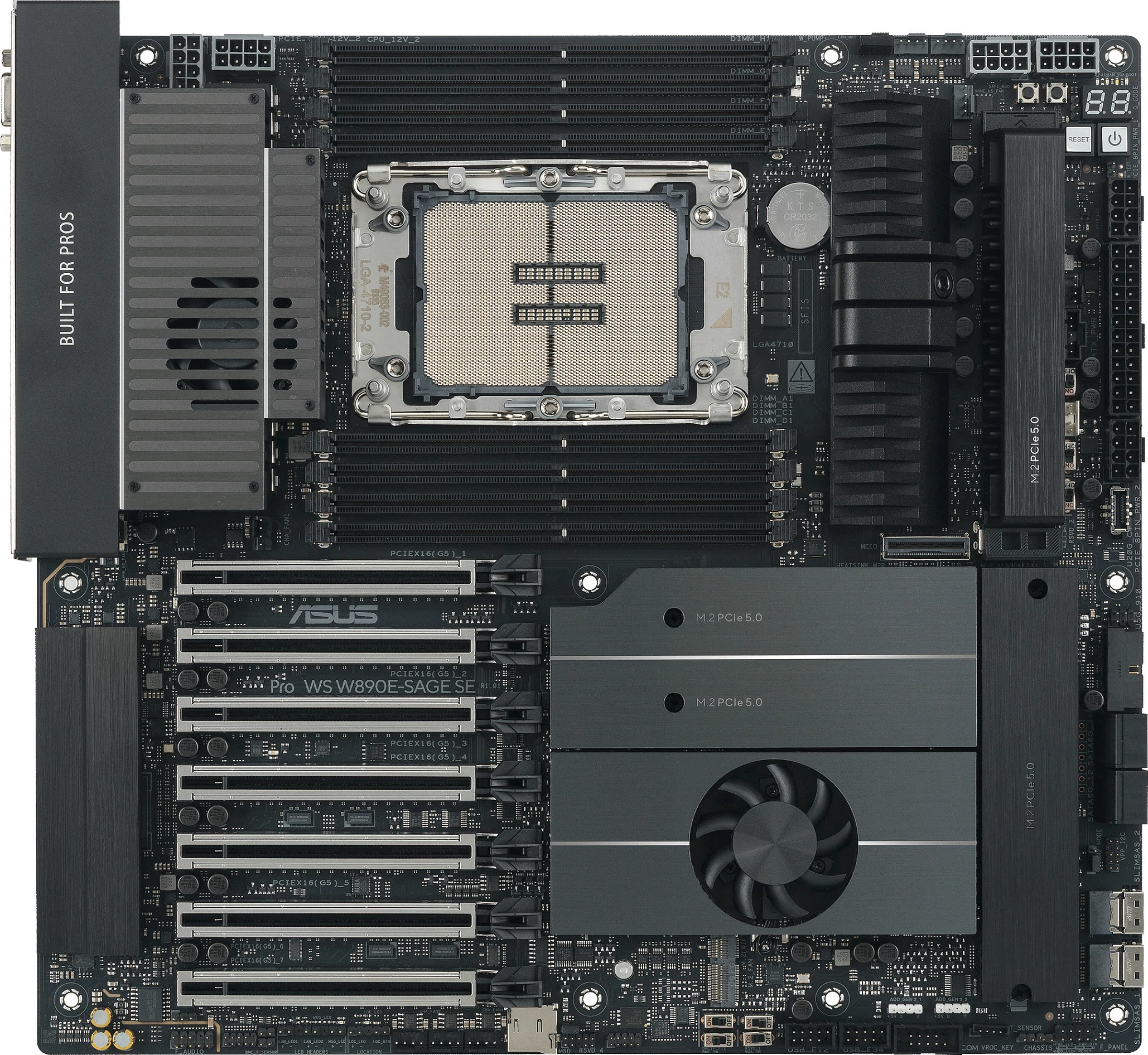 Pllakë amë ASUS Pro WS W890E-SAGE SE, Socket LGA 4710-2, DDR5 ECC, PCIe 5.0, 10GbE, e zezë
