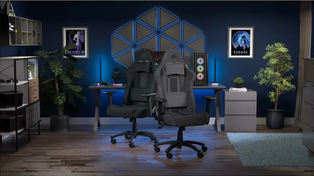 Karrige gaming Corsair TC100 RELAXED, stof (fabric), e zezë