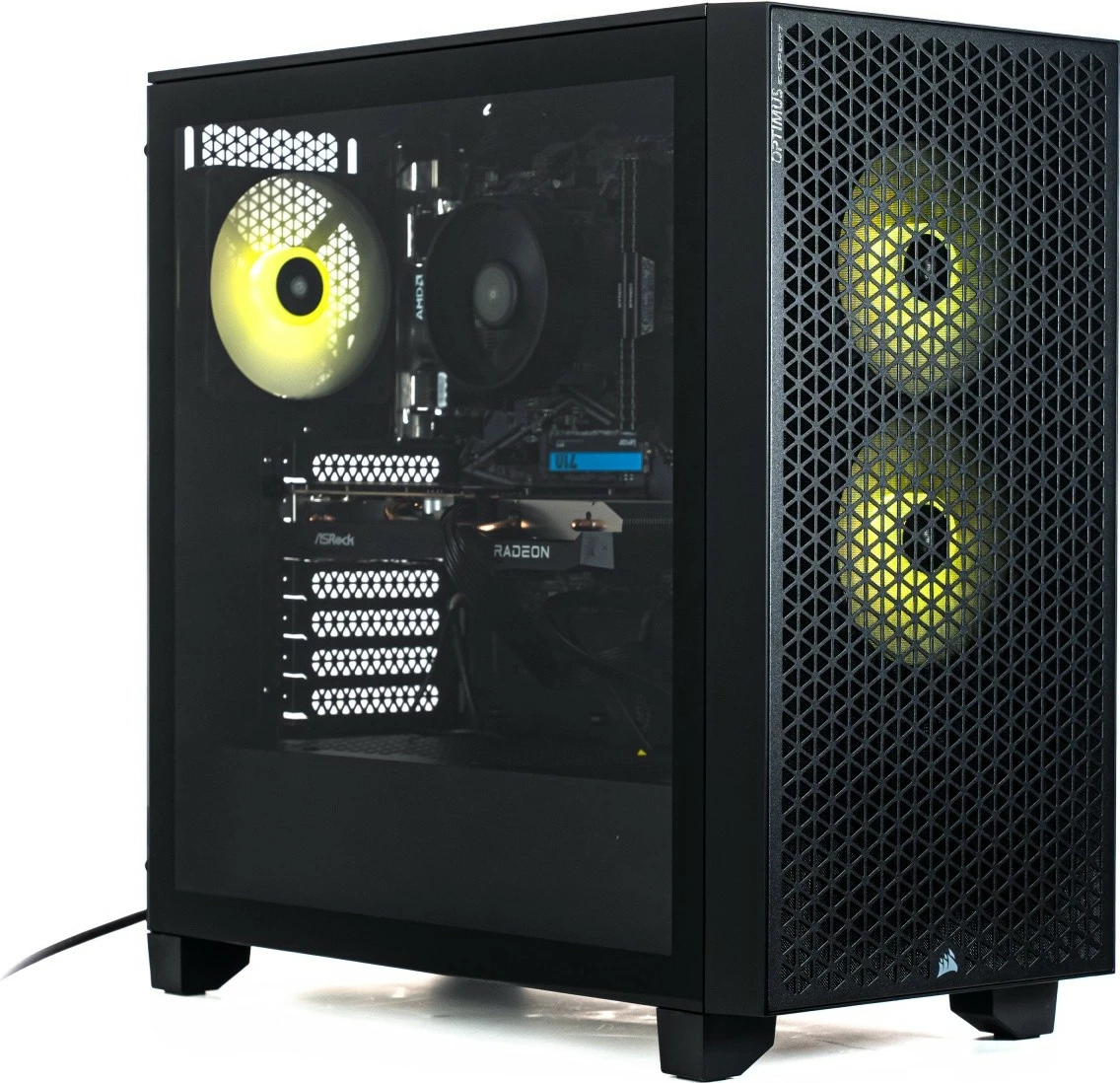 Kompjuter desktop gaming OPTIMUS GA520T-CR12 Ryzen 5 5500 16GB RAM 1TB SSD Radeon RX 9060 OC 8GB Windows 11 Home, zi