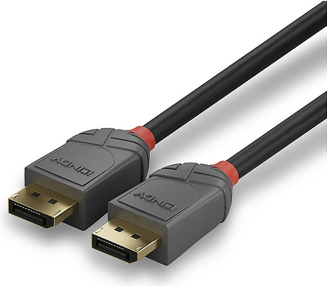 Kabllo DisplayPort LINDY Anthra Line DP 1.4, 2m, 8K 60Hz, e zezë