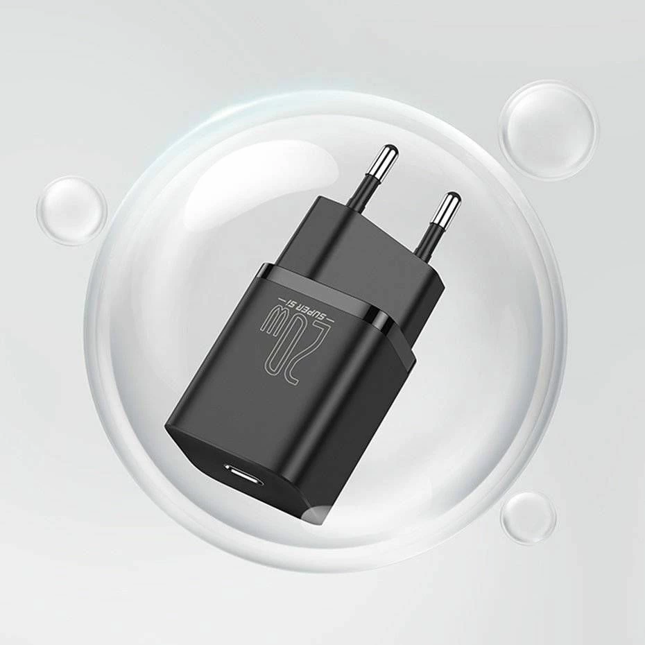 Karikues rrjeti Baseus Super Si BSU2699BLU 1x USB-C 20W/25W PD QC 3.0, kaltër