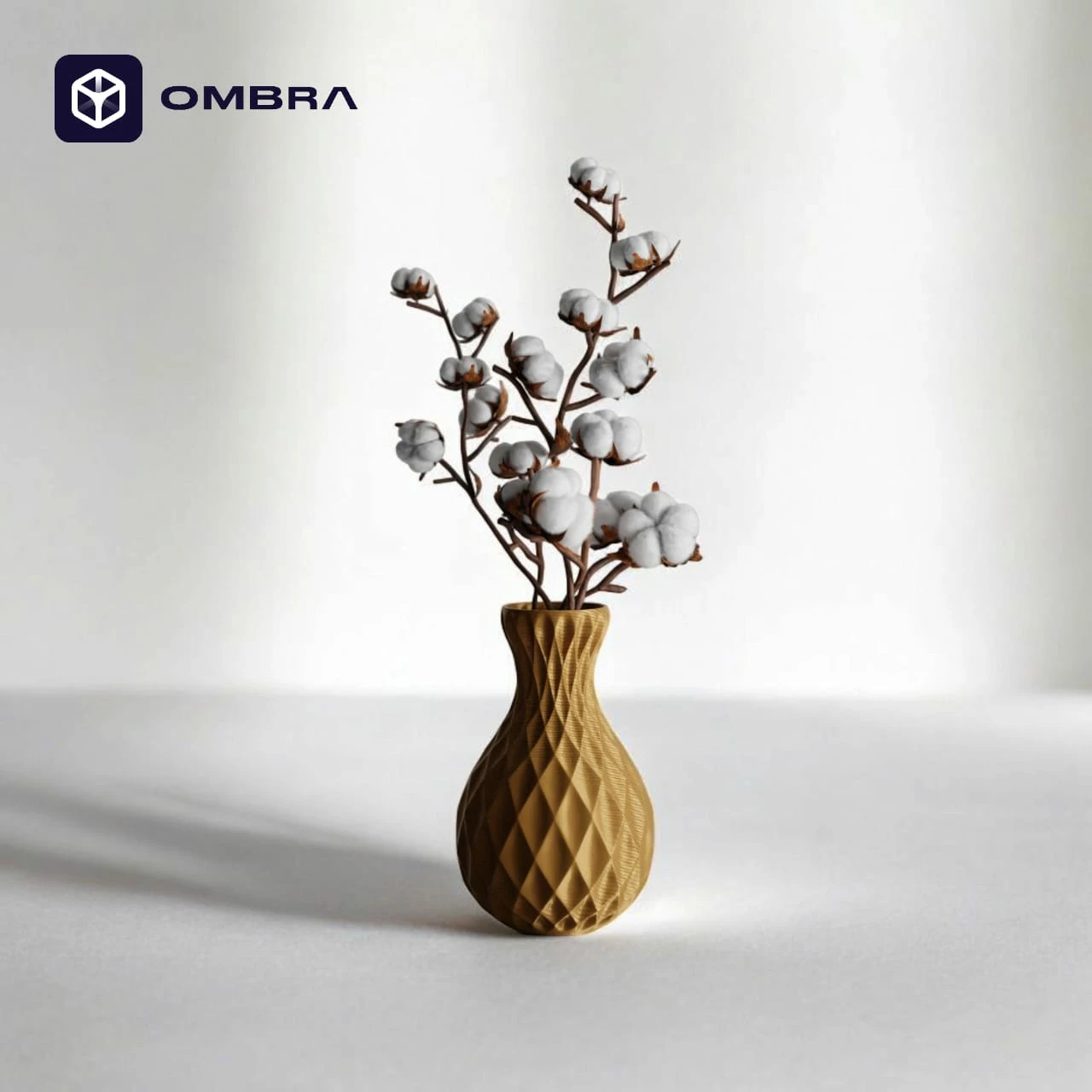 Vazo Dekorative ne stil Diamanti, Madhesia S, e portokalltë