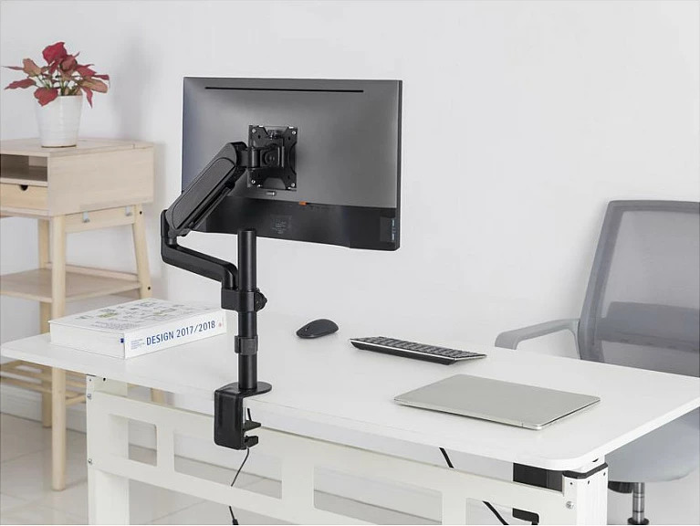Mbajtëse monitori EQUIP, për tavolinë me klemë, 13"-32", VESA 75x75/100x100, 9kg, e zezë