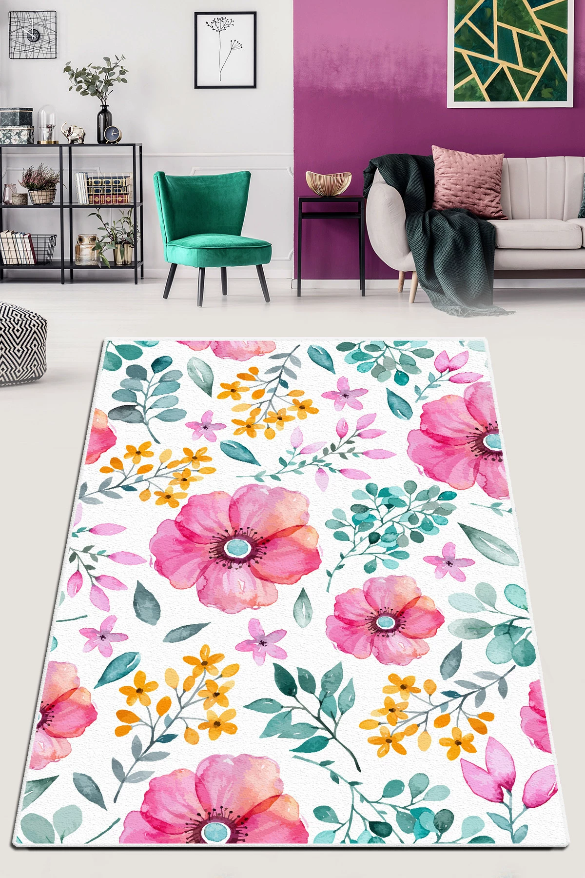 Qilim korridori, shumëngjyrësh, 80x200cm, Conceptum Hypnose Azalea Djt