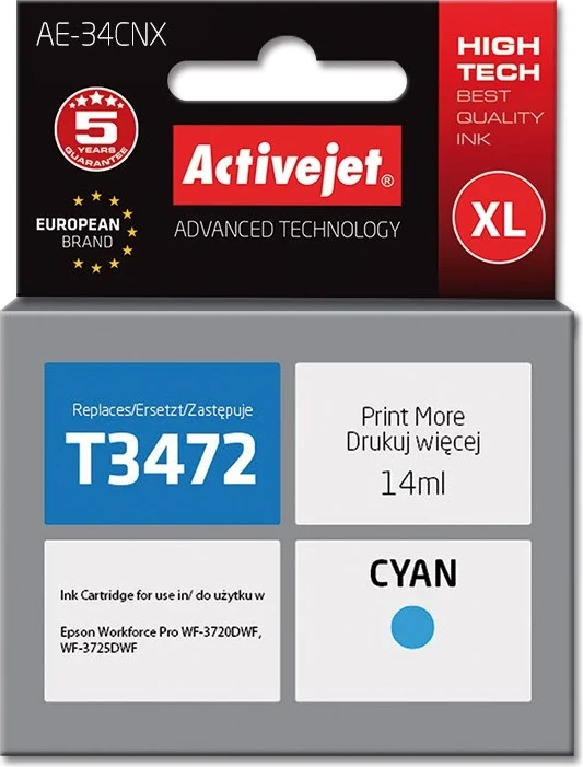 Ngjyrë zëvendësuese Activejet AE-34CNX për printer Epson, 14 ml