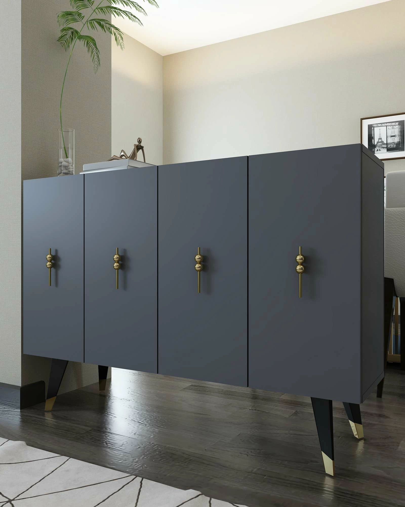 Konsol Skye Decor, anthracite, gold, 8167KM-32