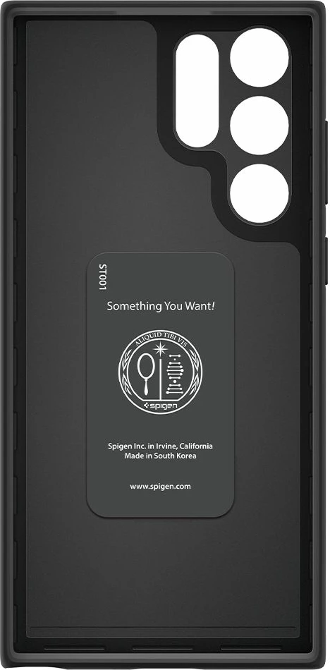 Mbështjellës Spigen Thin Fit për Samsung Galaxy S22 Ultra, i zi