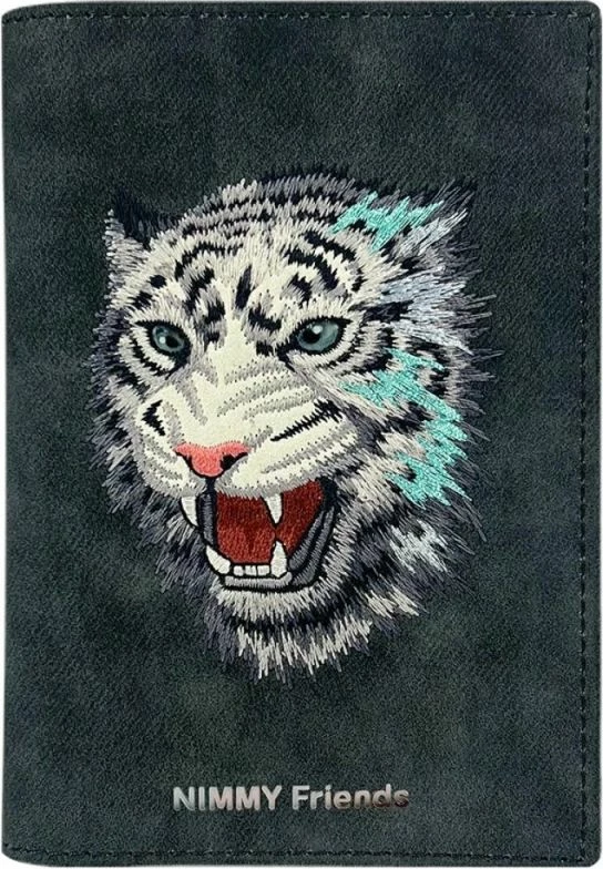 Portofol pasaporte Nimmy Raptor Tiger, gri