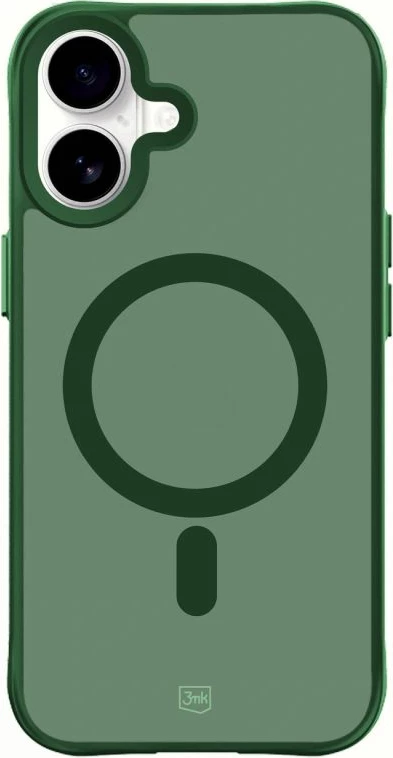 Maskë telefoni 3mk Smoke MagCase për iPhone 16, e gjelbër