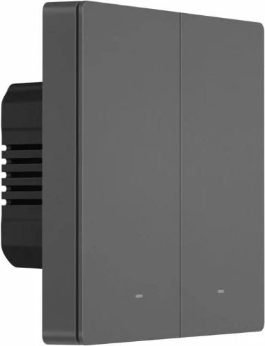 Switch i mençur muri Wi‑Fi SONOFF M5-2C-86, 2 kanale, standard EU 86, gri e errët