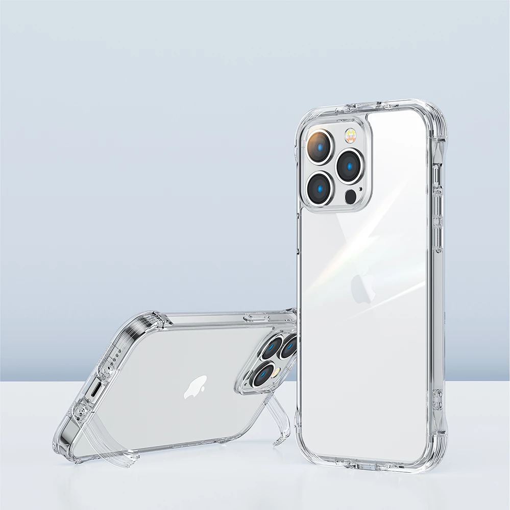 Mbështjellës Joyroom Defender Series JR-14H1 për iPhone 14, me mbajtëse, Transparent