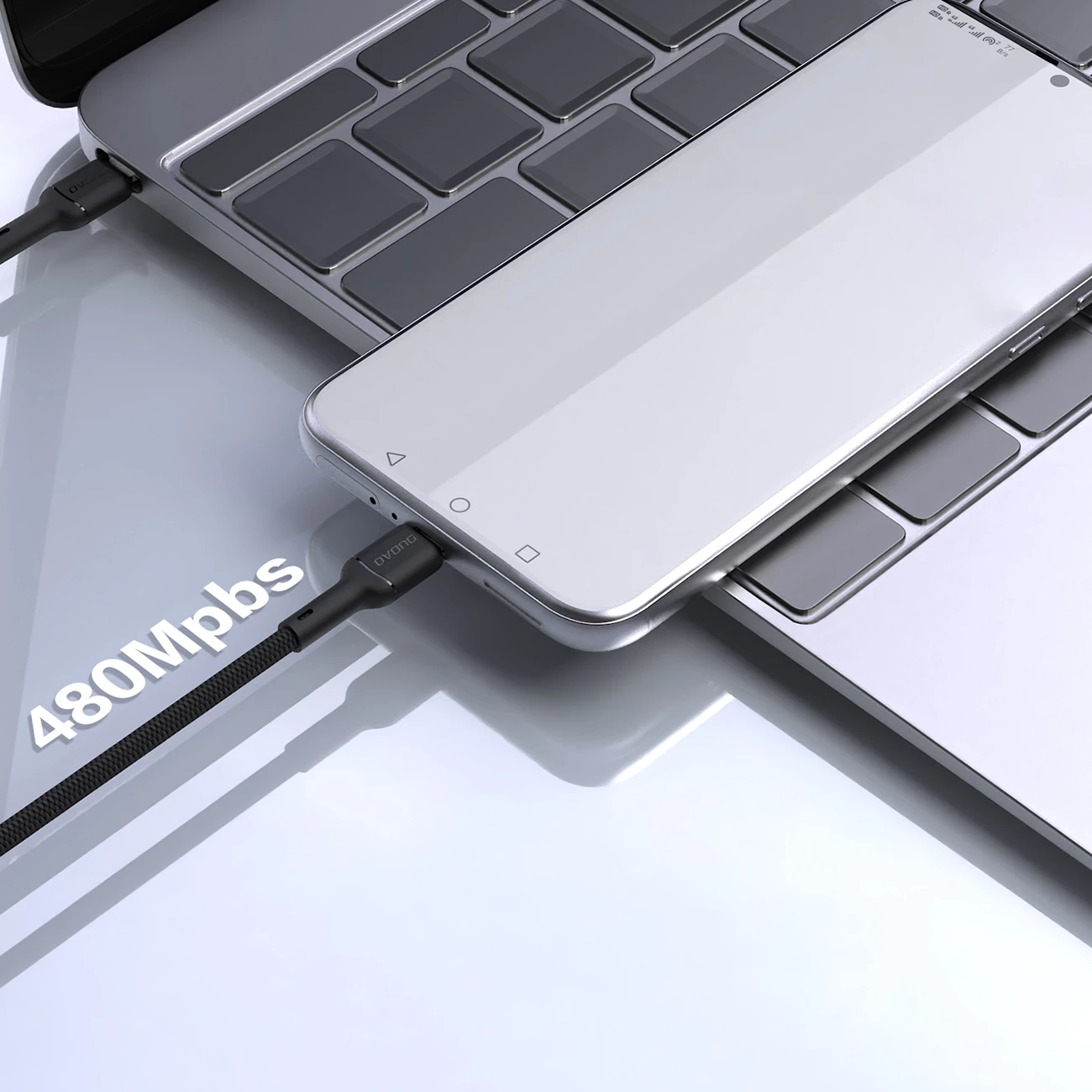 Kabllo USB-C në USB-C Dudao L9C, 2m, 65W, e zezë