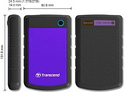 Hard disk ekstern Transcend StoreJet H3 2TB, 2.5", USB 3.0, zi/vjollcë