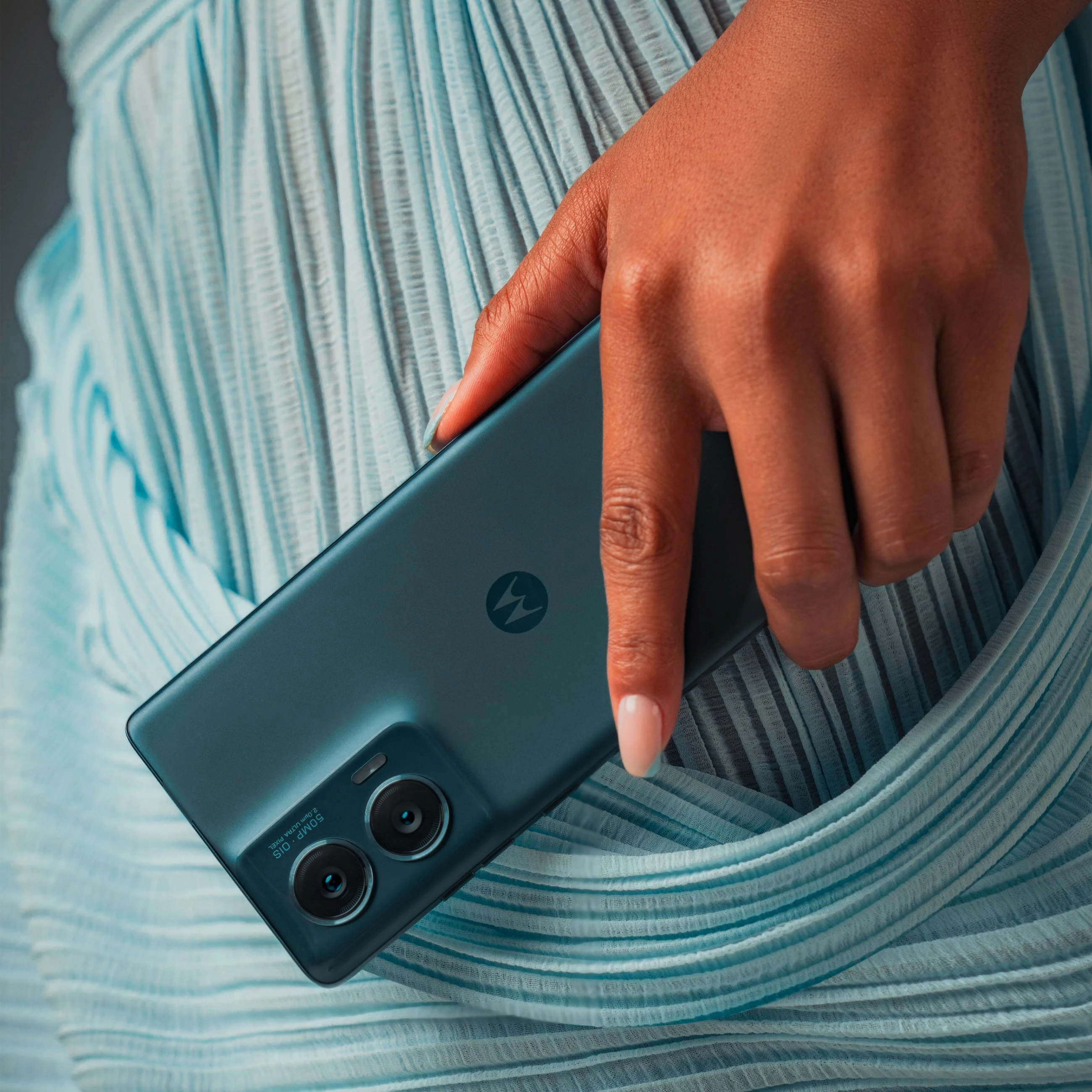 Celular Motorola Edge 50 Fusion, 8GB RAM, 256GB, Forest Blue