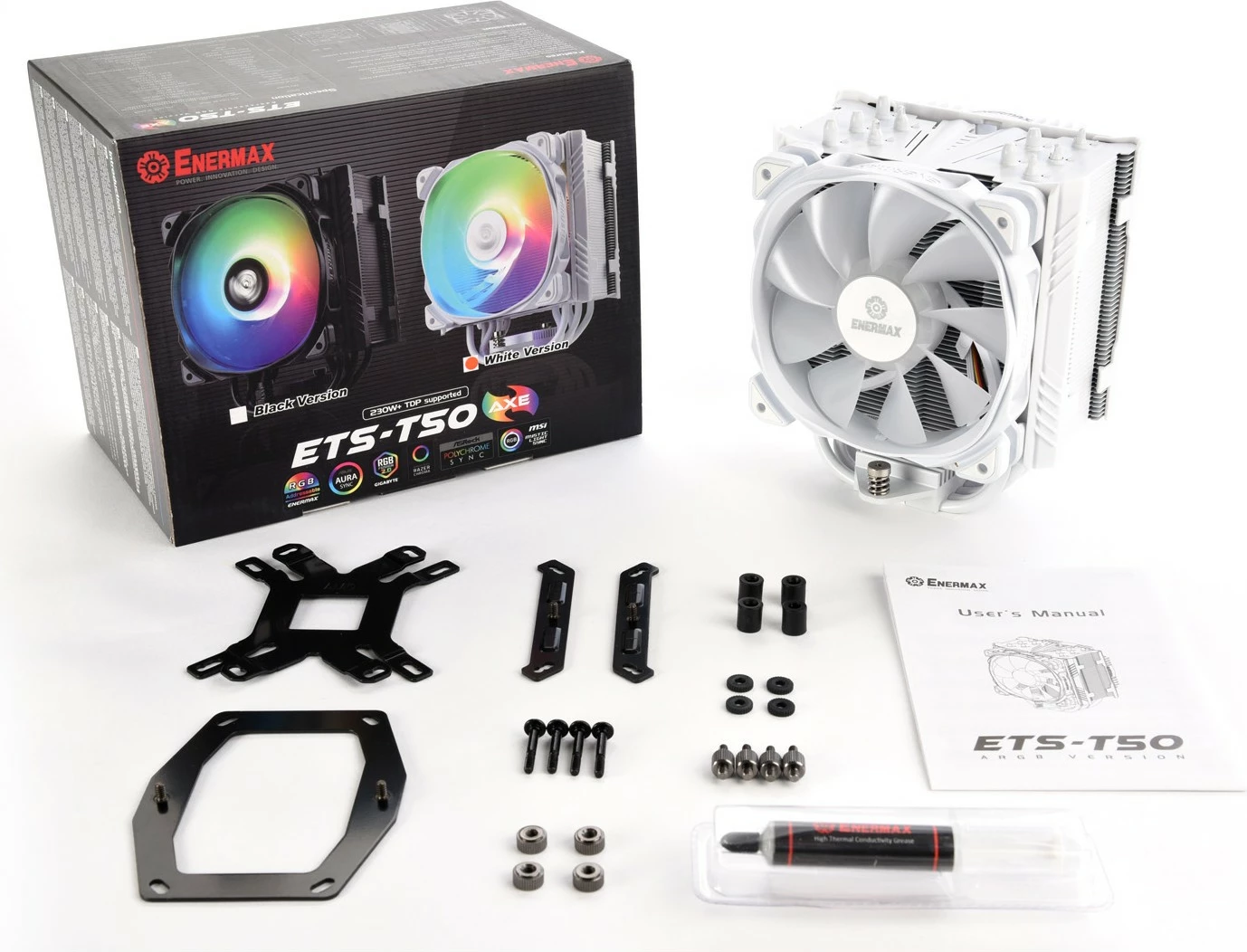 Cooler Enermax ETS-T50, 12cm, RGB, i bardhë