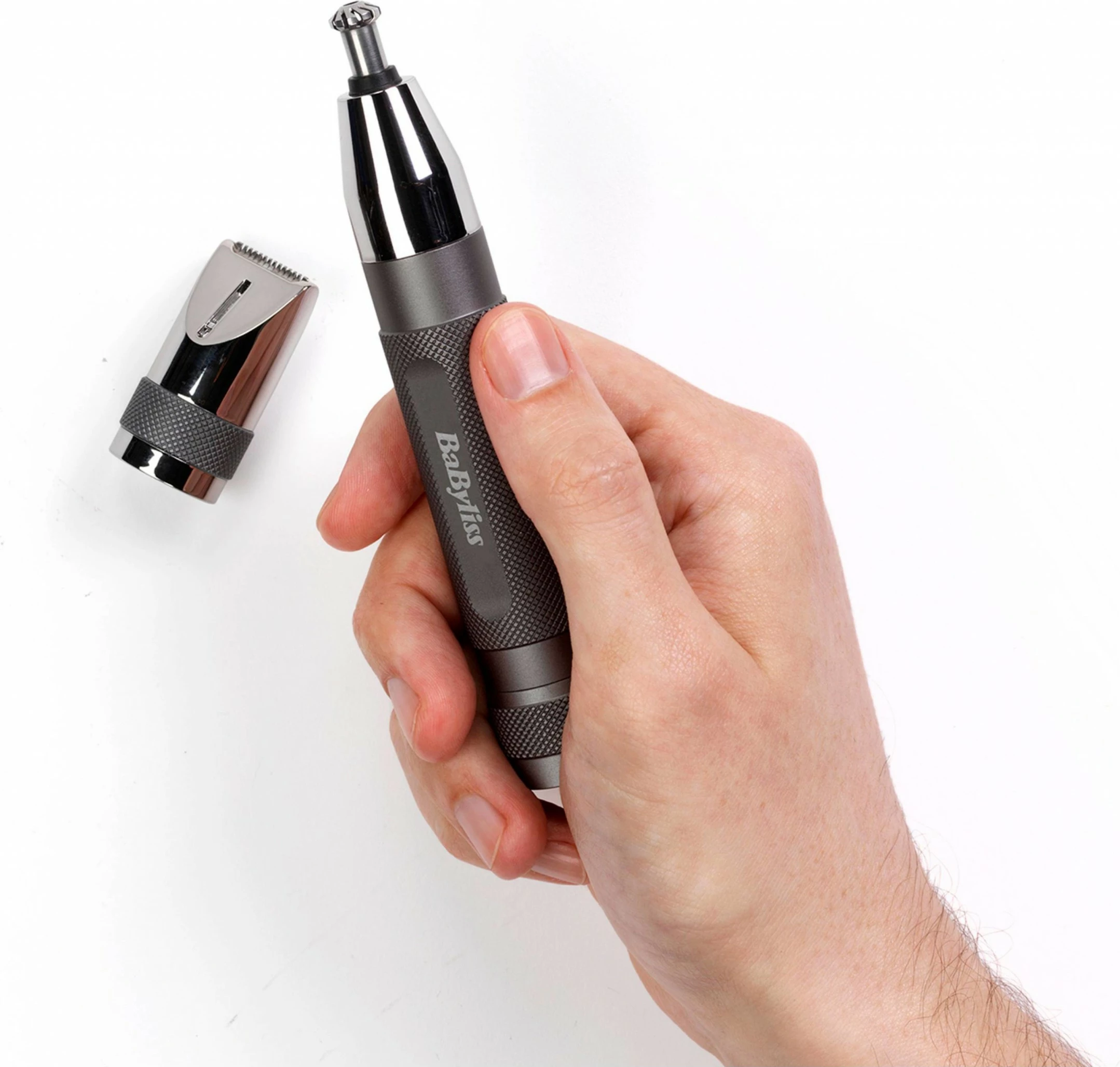 Makinë rroje BaByliss E116E, për veshë, vetulla, hundë, gri, argjend