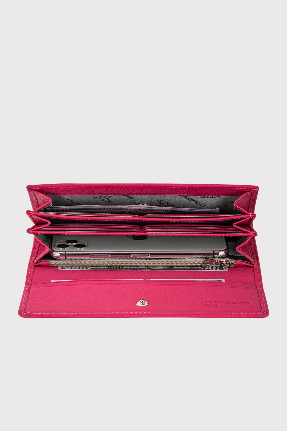 Portofol për gra, lëkurë natyrale, ngjyrë fuchsia, Zoozie Bags Angel