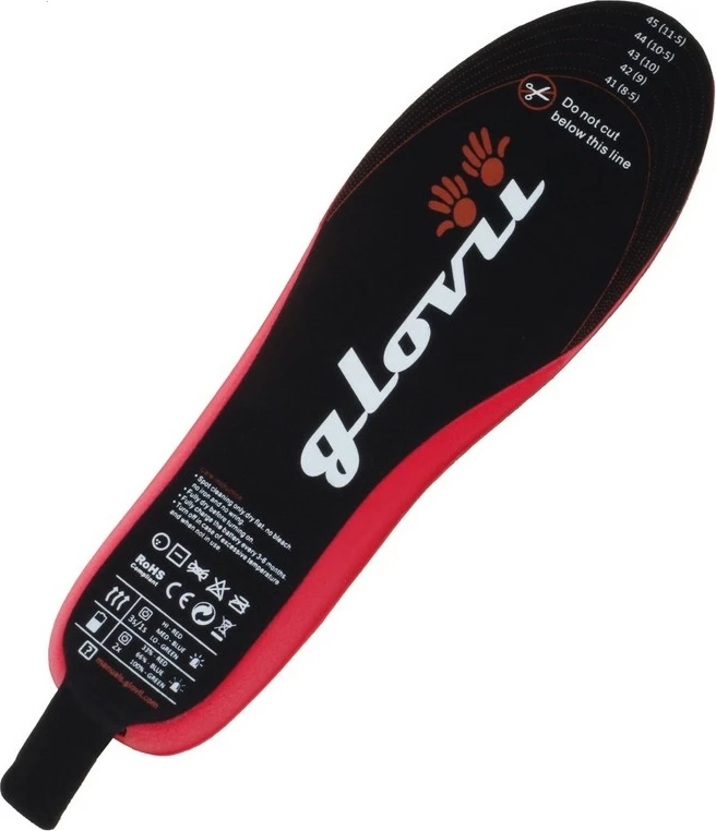 Shtroje këpucësh me ngrohje Glovii GW2M 35-40 (M), zi/kuqe, set me telekomandë + karikues + çantë