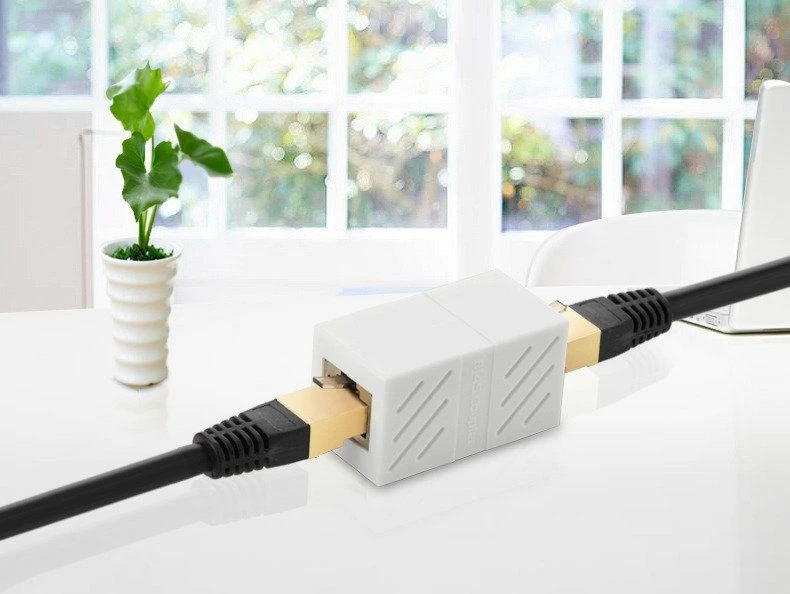 Konektor rrjeti RJ45 Ugreen NW114 Cat.7 8P/8C 2xRJ45 10Gb/s, i zi