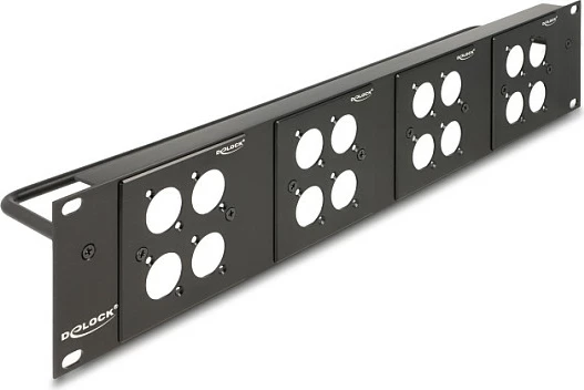 Patch panel DeLOCK D-Type 19" 2U, 16 porta, i zi
