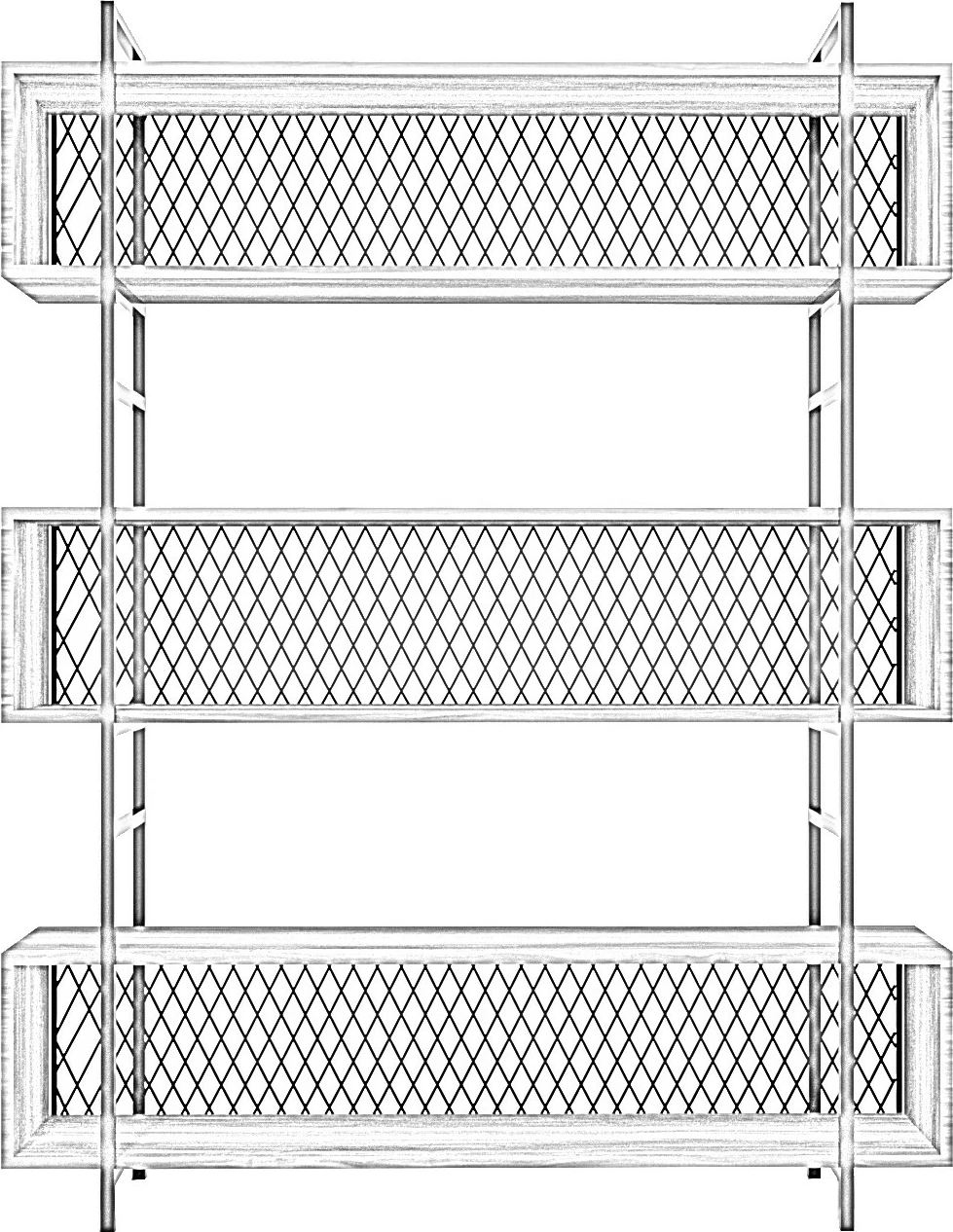 Raft shumëpërdorimësh, ngjyrë e zezë, Skye Decor, L1159