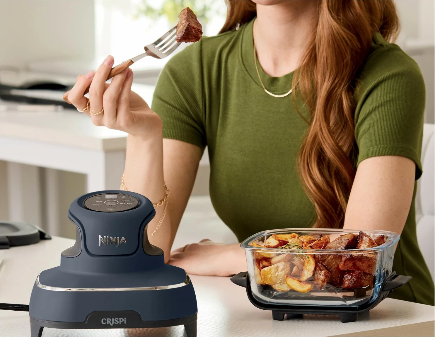 Fryer pa yndyrë Ninja Crispi FN101EU, 3.8L, touchscreen, gri