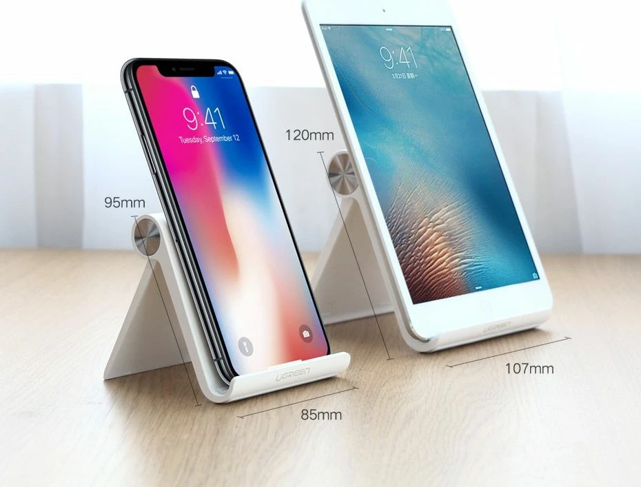 Mbajtëse telefoni Ugreen 50747, e palosshme për tavolinë, 95x85 mm, e zezë
