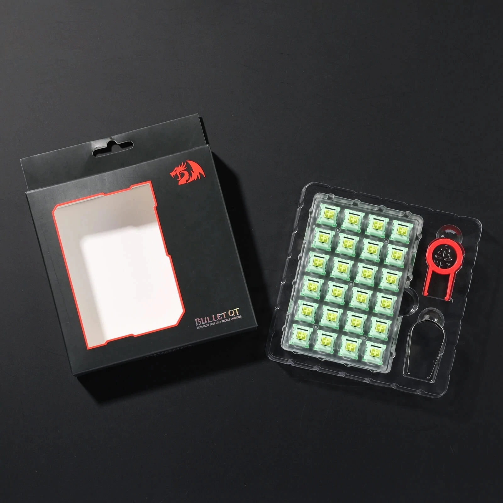 Switch mekanik Redragon Bullet-QT A-113, 24 copë, Lime