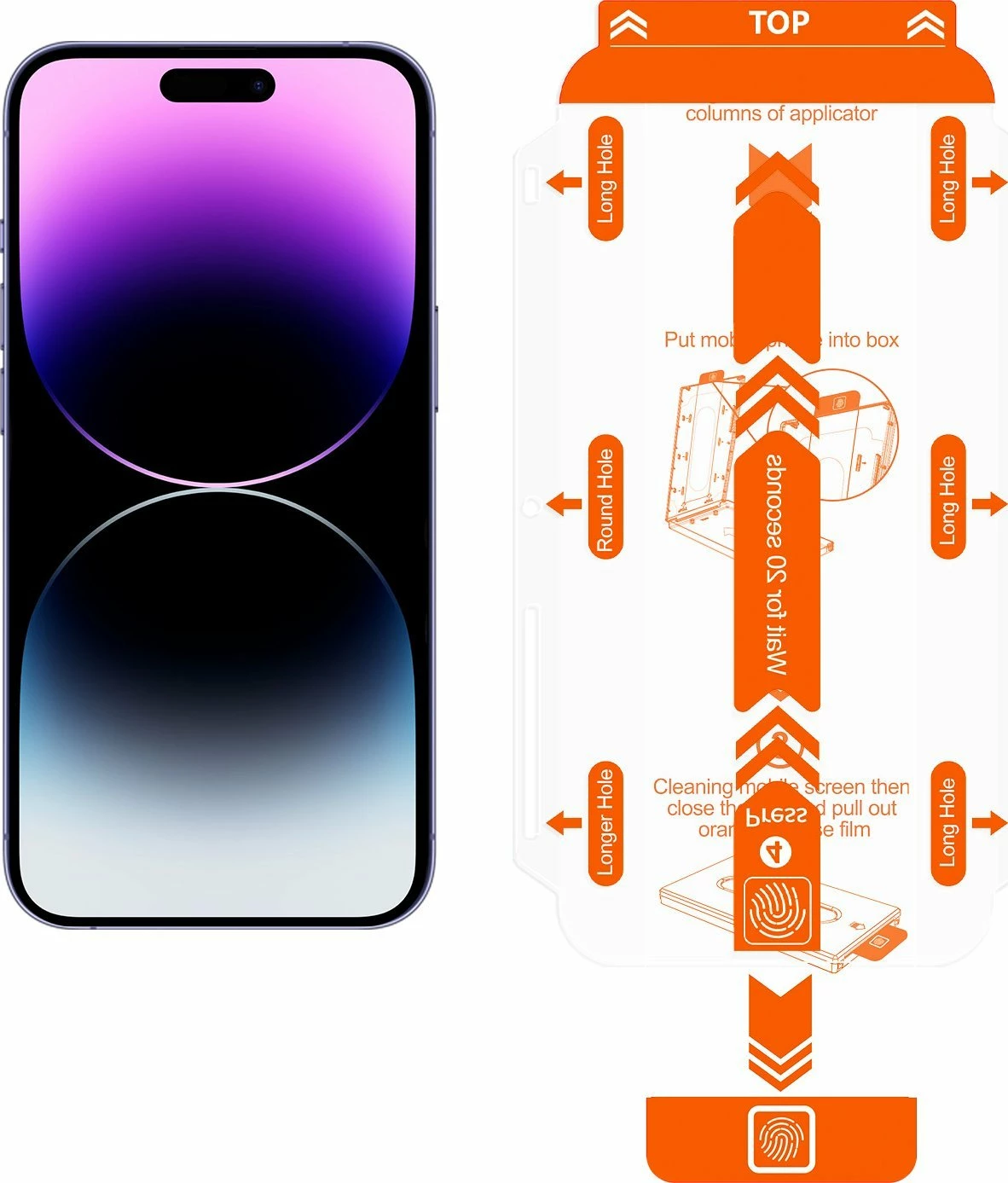Xham i kalitur mbrojtës ekrani Mobile Origin iPhone 12 / 12 Pro 9H, 2 copë