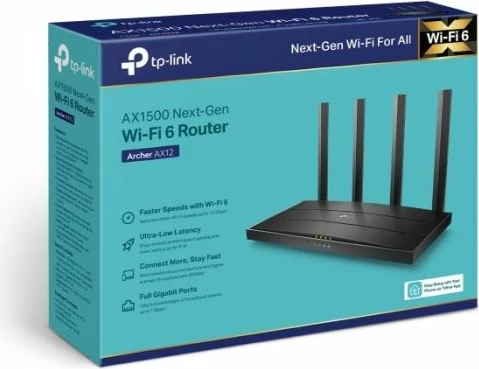 Router Wi‑Fi 6 TP-LINK Archer AX12 AX1500 dual-band 1.5 Gbps, i zi