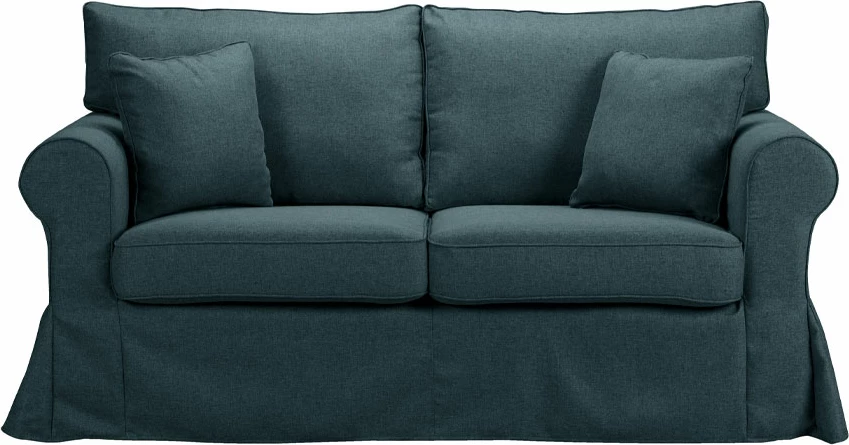 Divan dy ulëshe ASHLEY, mbulesë e heqshme, ngjyrë blu twist 13, 173x85x95