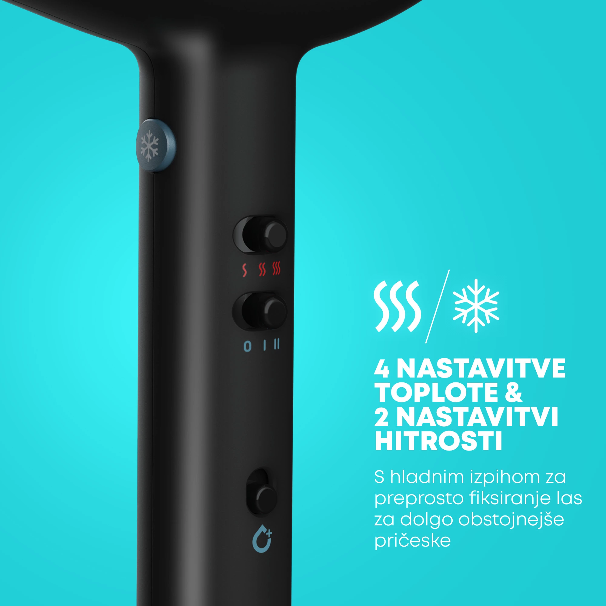 Tharëse flokësh Revamp Progloss Hydro Shield X Shine DR-6000, 1800W, jonike, me difuzor + 2 koncentratorë, e zezë/kaltër