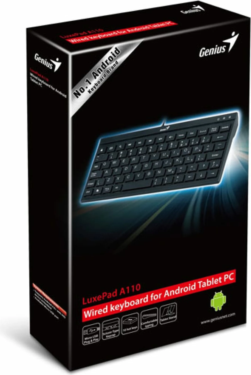 Tastierë me Kabllo Micro USB për Tablet Android - Genius LuxePad A110