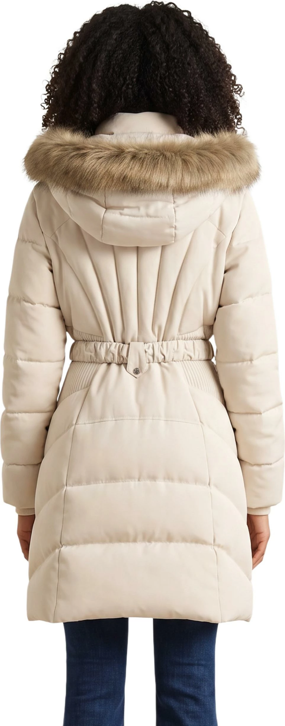 Pallto puffer për femra Guess Marina Medium RE W6BL37 W4085, bezhë e çelët [Madhësia: XL]