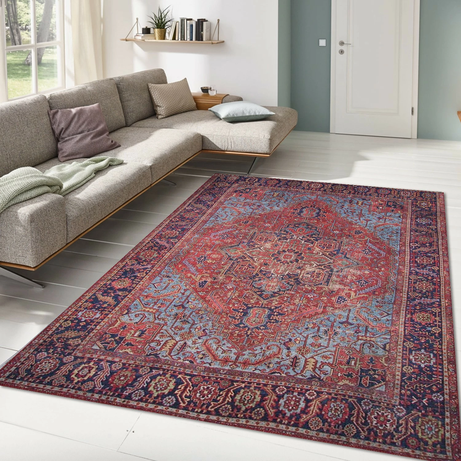 Qilim për korridor, 75x230cm, Conceptum Hypnose, ngjyra të përziera, kuq e kaltër AL 162