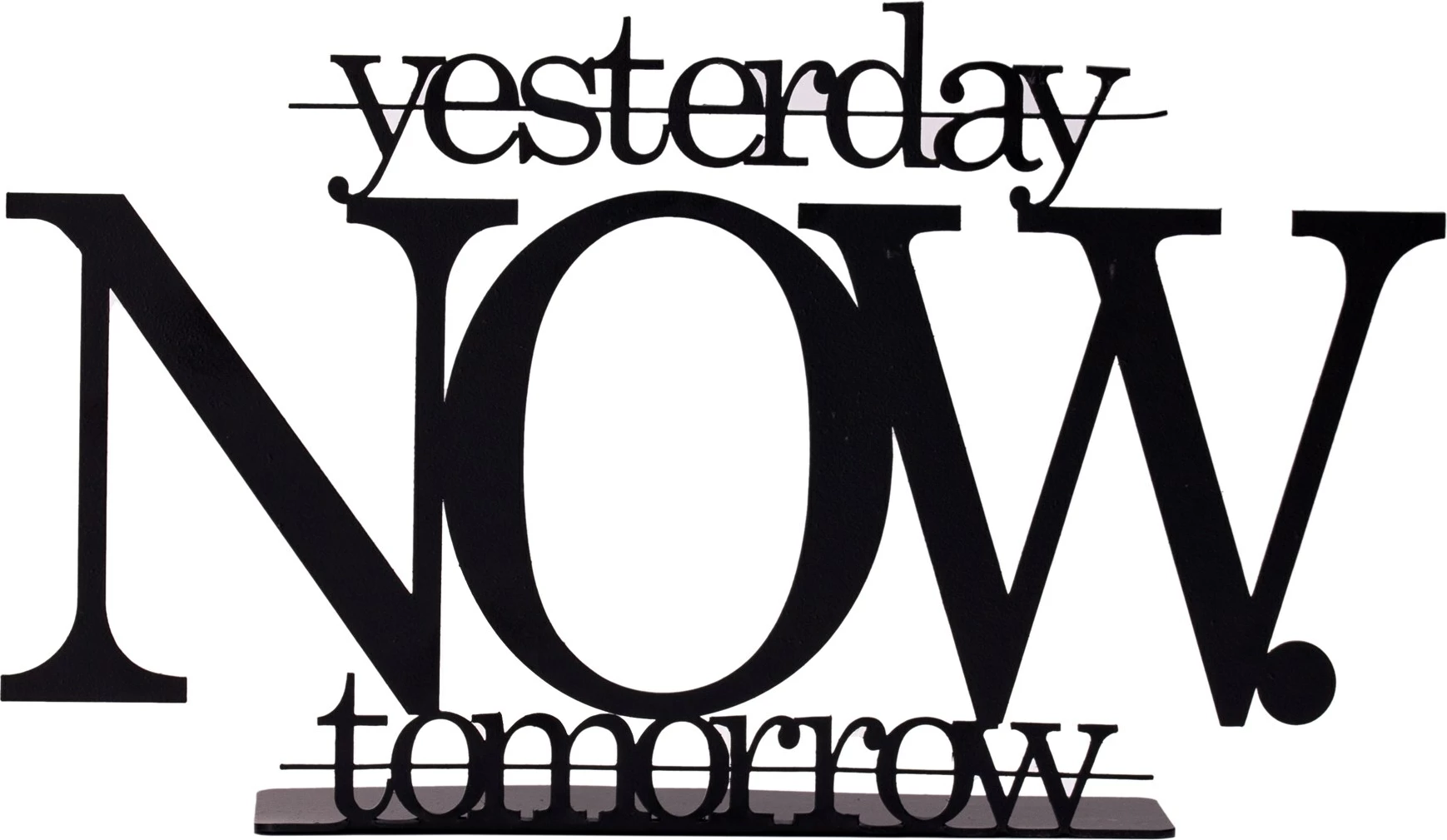 Objekt dekorativ Aberto Design, Now Tomorrow, ngjyrë e zezë